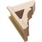 Ekena Millwork 7 1/2-in W x 16-in D x 20-in H Balboa Slat Rough Cedar Woodgrain TimberThane Outlooker, Primed Tan OUTUR075X16X20BOA24RCPR - alternate 6